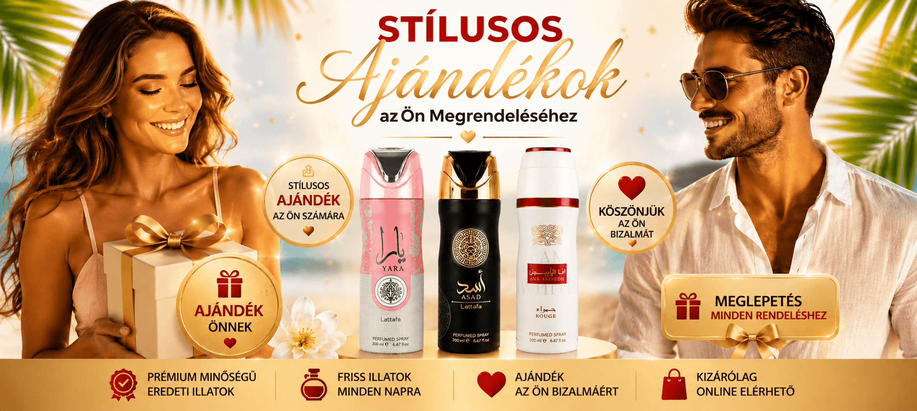 Ingyenes ajándékok a megrendelésekhez 
